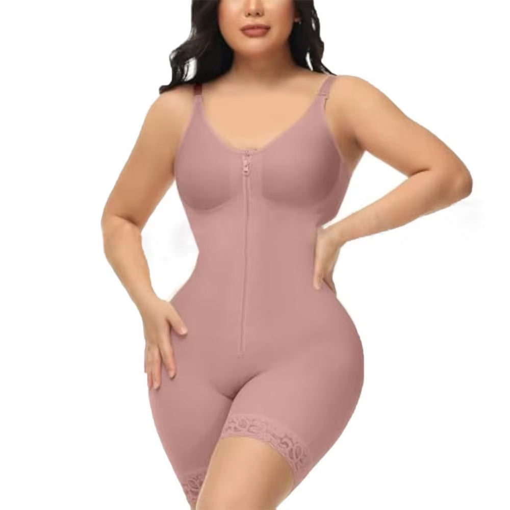 Zipper Style Postpartum Body Shaper Underwear Seamless Slimming Shapewear Push up Butt Lifting Tummy Control Jumpsuits Yoga